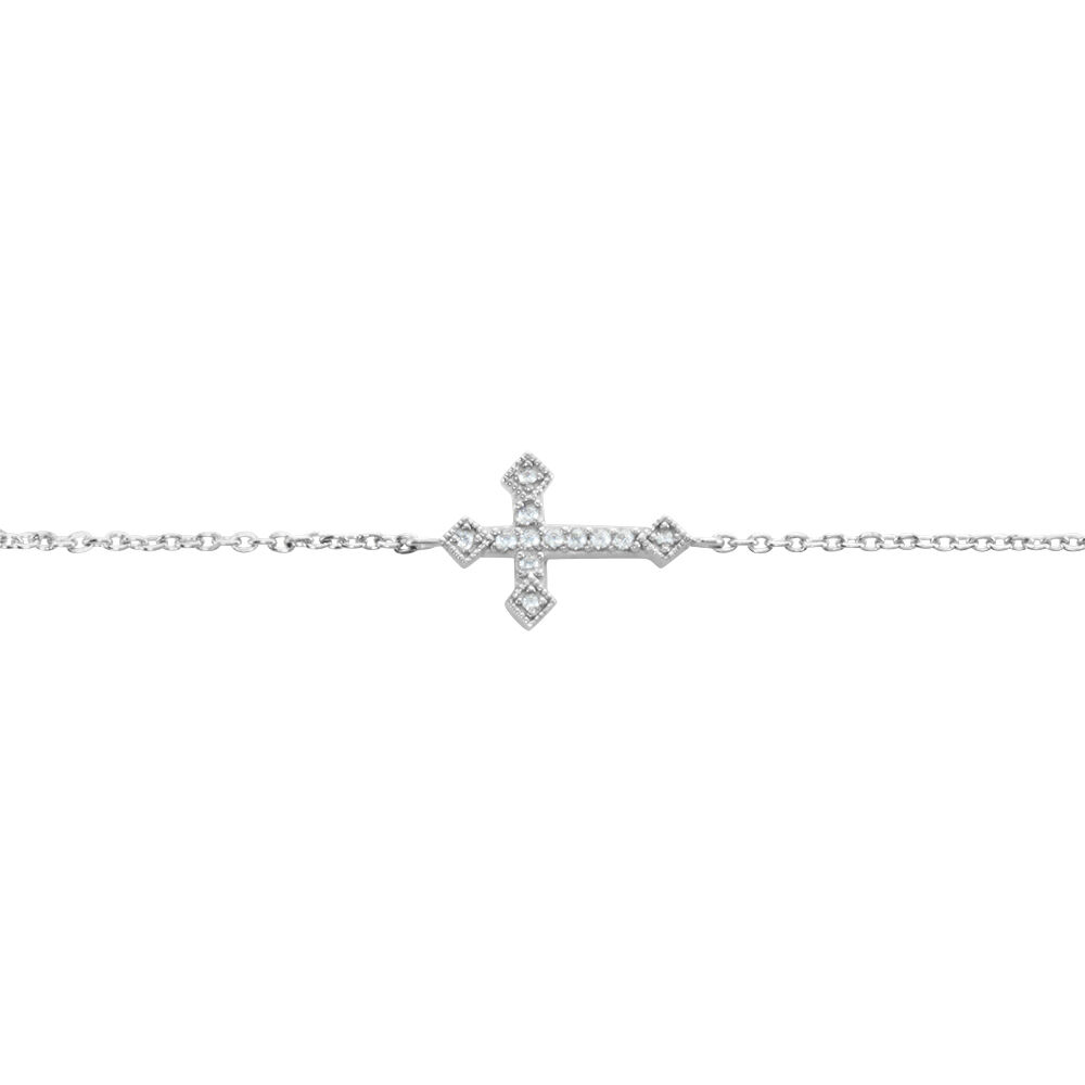Bracelet Angel Argent Blanc Oxyde De Zirconium - Bracelets chaînes Femme | Marc Orian