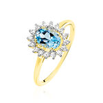 Bague Allande Or Jaune Topaze Et Oxyde De Zirconium - Bagues pierres fines Femme | Marc Orian