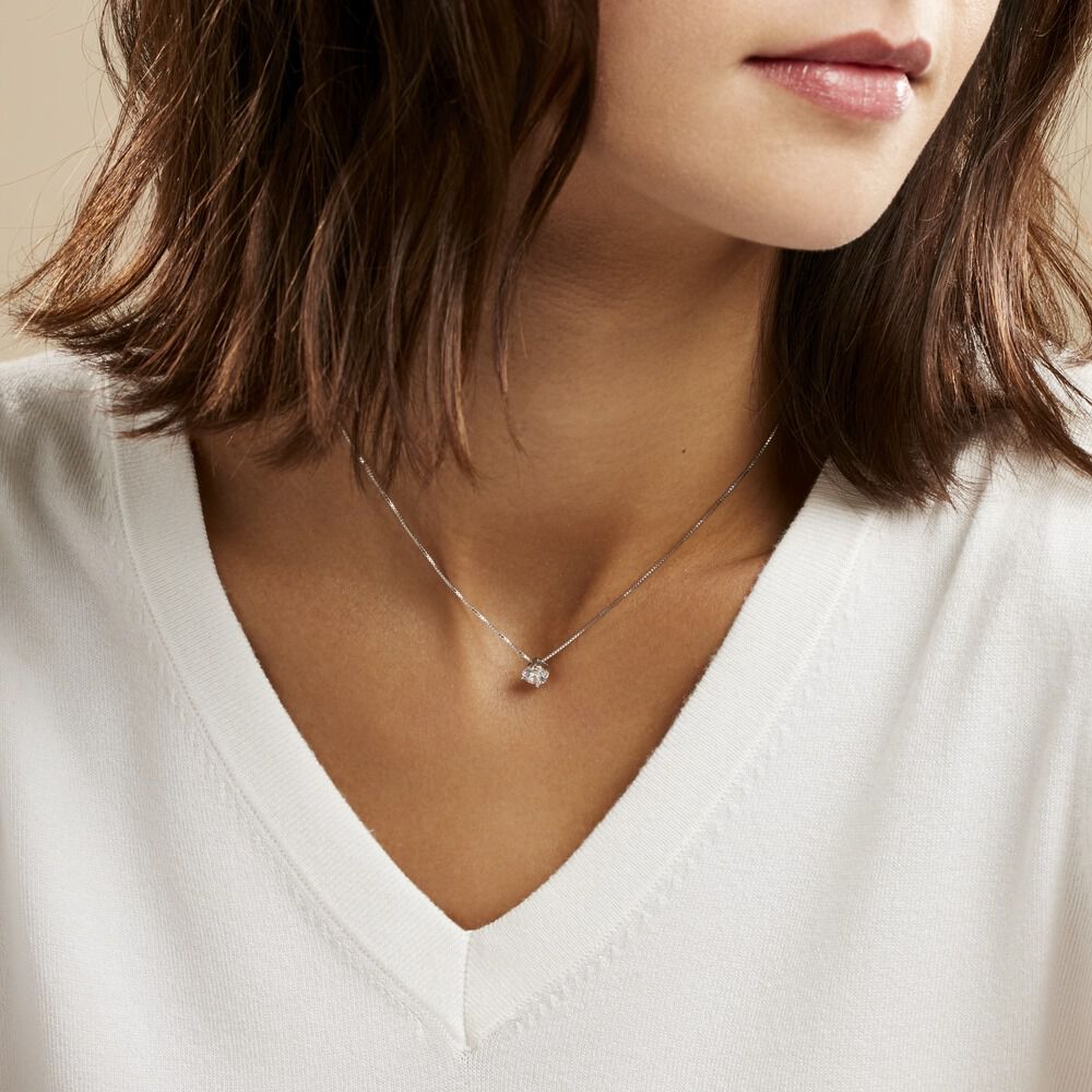 Collier Giulya Argent Blanc Oxyde De Zirconium - Colliers avec pierres Femme | Marc Orian