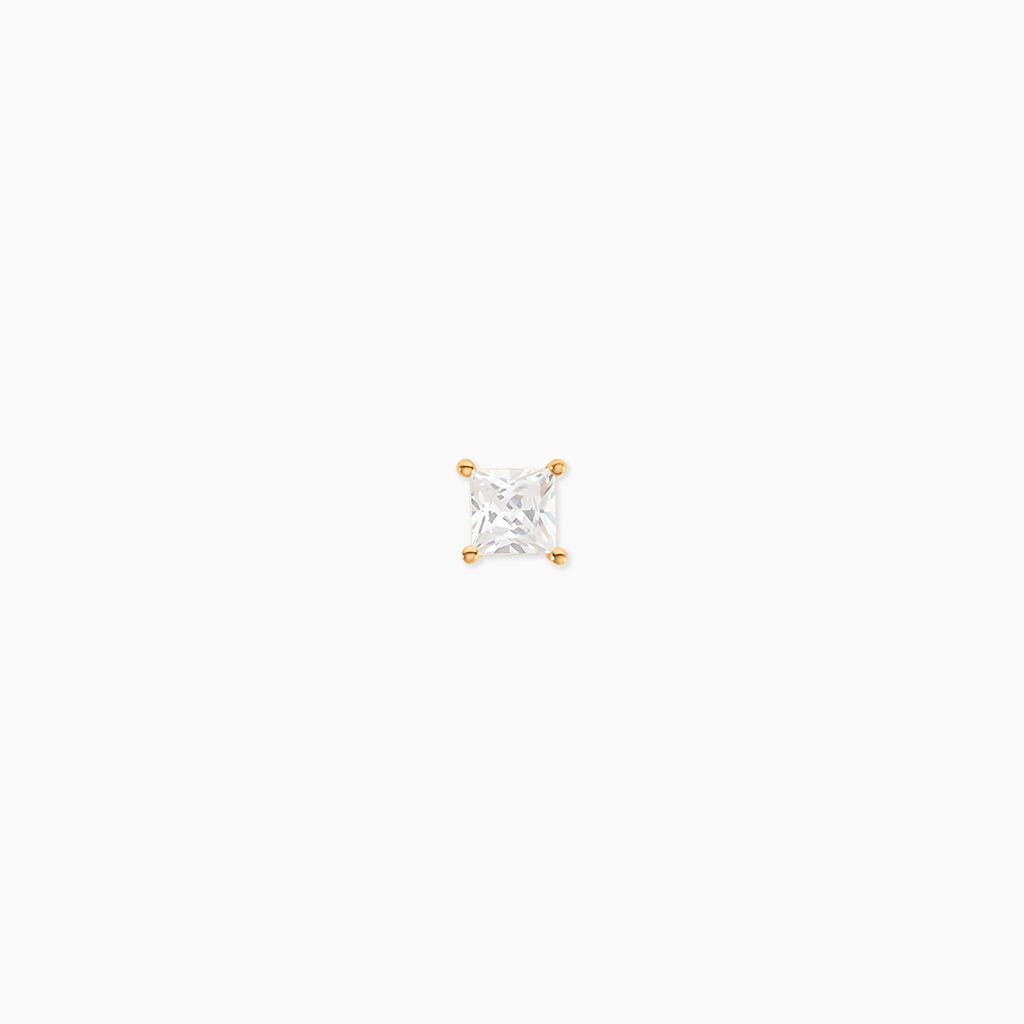 Boucle D'oreille Puce Unitaire Sofiane Plaqu&eacute; Or Jaune Oxyde Zirconium - Puces Homme | Marc Orian