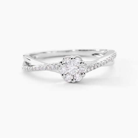 Bague Nusa Or Blanc Diamant - Bagues fiançailles Femme | Marc Orian