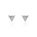 Boucles D'oreilles Puces Emy V Argent Blanc Oxyde De Zirconium - Puces Femme | Marc Orian