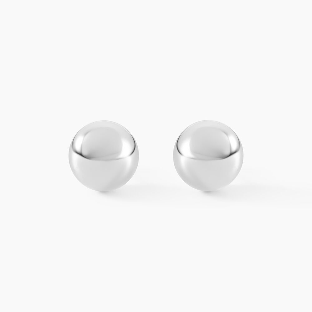 Boucles D'oreilles Puces Virgie Argent Blanc - Puces Femme | Marc Orian
