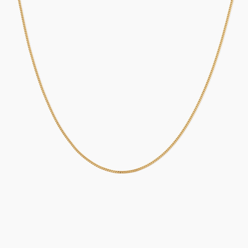 Chaine Iris Maille Gourmette Argent Dor&eacute; A L'Or 750/1000 - Chaines Unisex | Marc Orian
