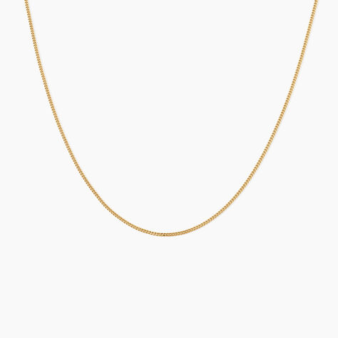 Chaine Iris Maille Gourmette Argent Dor&eacute; A L'Or 750/1000 - Chaines Unisex | Marc Orian
