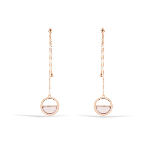 Boucles D'oreilles Or Rose Cendra Forme Cercle - Boucles d'oreilles Pendantes Femme | Marc Orian