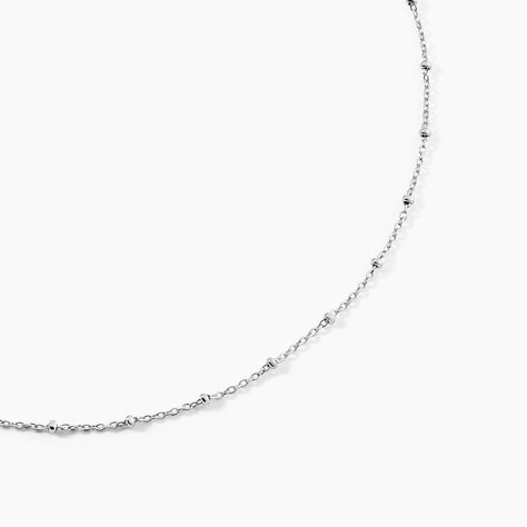 Chaine Kathi Argent Blanc - Colliers ras du cou Femme | Marc Orian