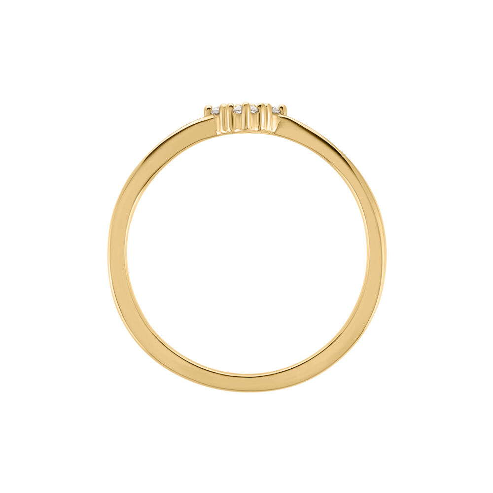 Bague éclat Perlé Plaqué Or Oxyde De Zirconium - Bagues avec pierre Femme | Marc Orian