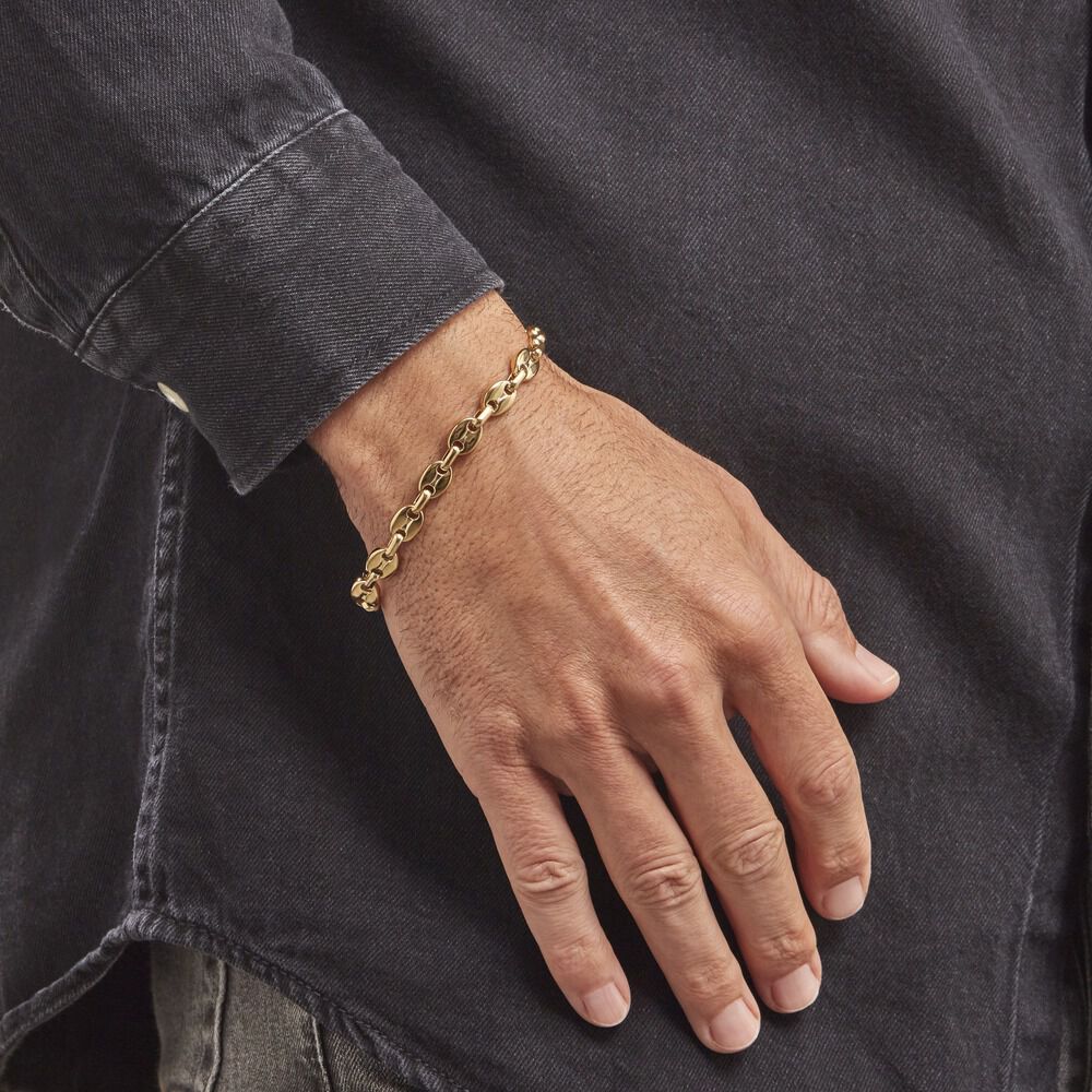 Bracelet Maille Acier Doré Cadia - Bracelets mailles Homme | Marc Orian