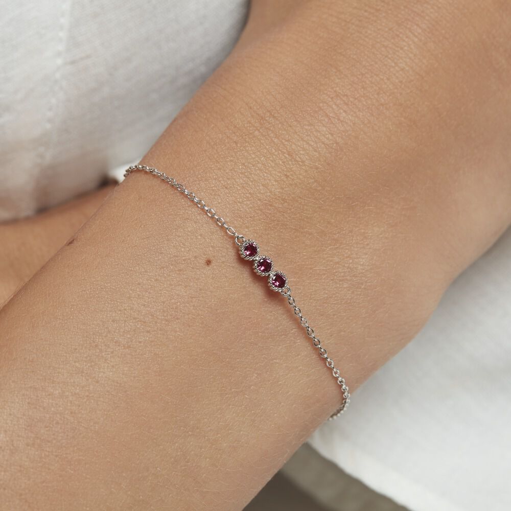 Bracelet Kasey Argent Blanc Oxyde De Zirconium - Bracelets chaînes Femme | Marc Orian