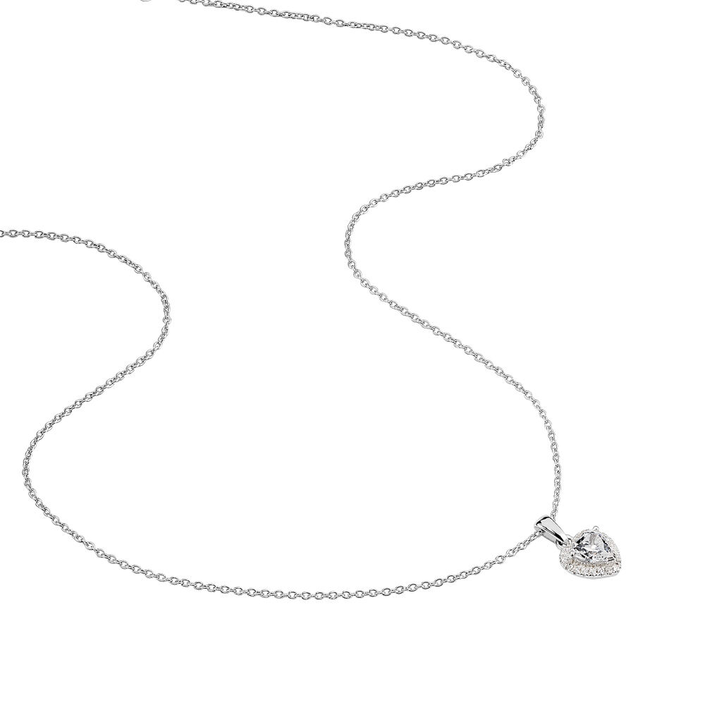 Collier Ana-paula Argent Blanc Oxyde De Zirconium - Colliers solitaires Femme | Marc Orian