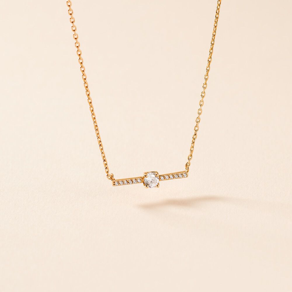 Collier Fergie Plaqu&eacute; Or Jaune Oxyde De Zirconium - Colliers ras du cou Femme | Marc Orian