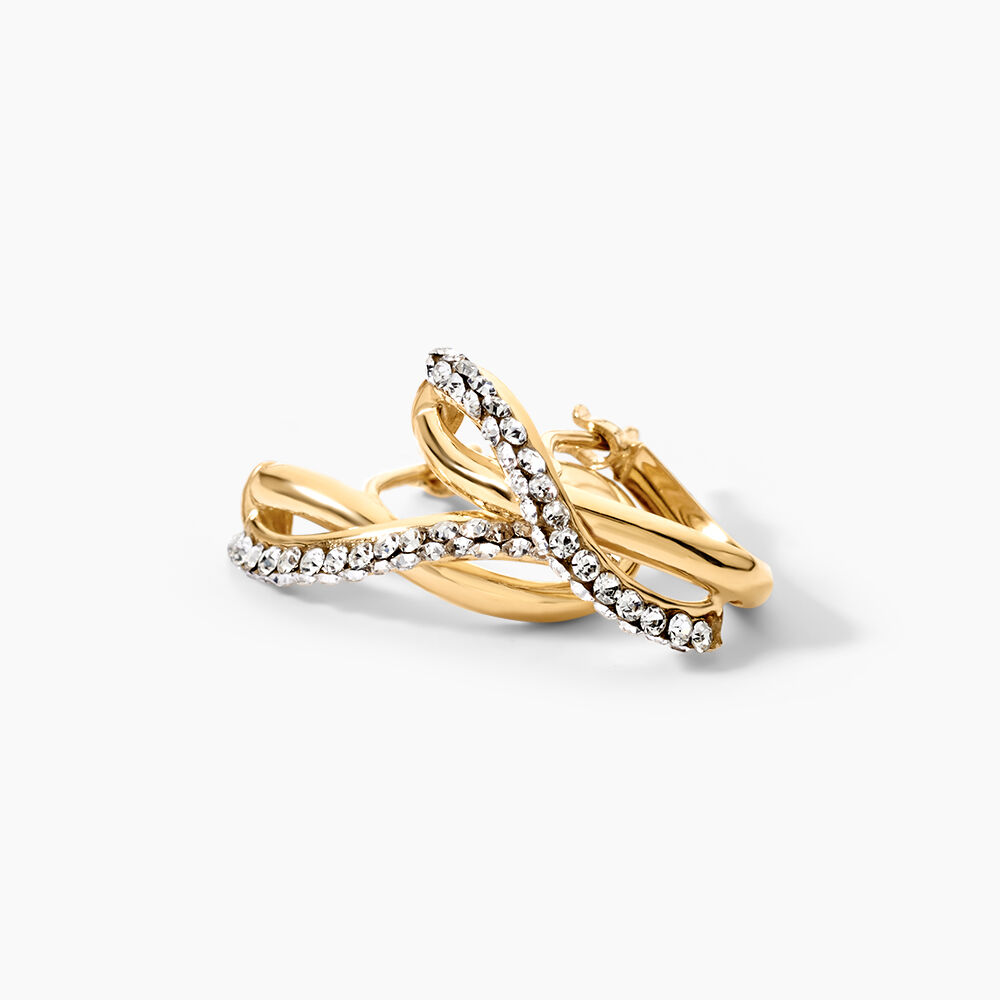 Cr&eacute;oles Ursella Or Jaune Strass - Cr&eacute;oles Femme | Marc Orian