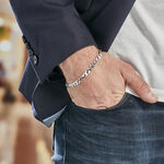 Bracelet Casper Maille Gourmette Argent Blanc - Bracelets mailles Homme | Marc Orian