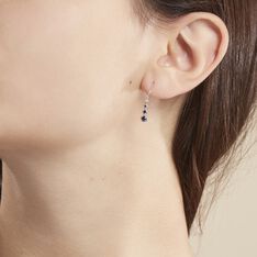 Boucles D'oreilles Pendantes Josephine Or Blanc Saphir Et Diamant - Boucles d'oreilles Pendantes Femme | Marc Orian