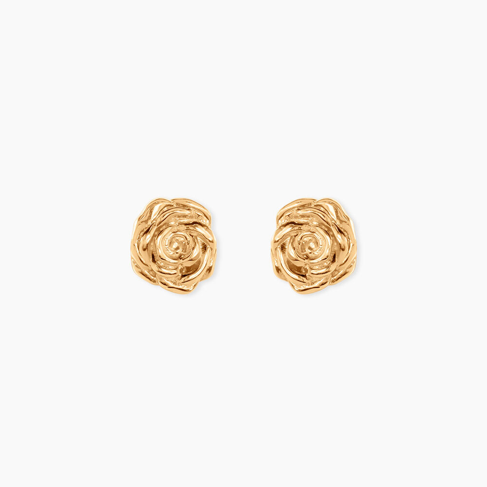 Boucles D'oreilles Puces Fioralba Plaqu&eacute; Or Jaune - Puces Femme | Marc Orian