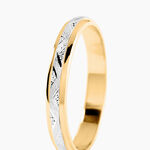 Alliance Cesarius Ruban Plat Or Bicolore - Alliances duo Unisex | Marc Orian