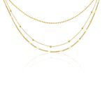 Collier Abigayle Acier Dor&eacute; - Colliers multirangs Femme | Marc Orian
