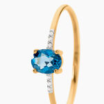 Bague Or Jaune Jehane Topaze Oxydes De Zirconium - Bagues pierres fines Femme | Marc Orian