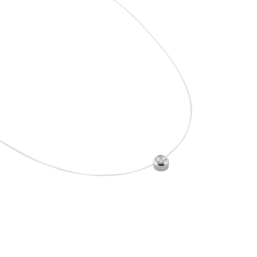 Collier Nylon Argent Blanc Oxyde - Colliers avec pierres Femme | Marc Orian