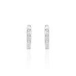 Cr&eacute;oles Aaren Rondes Or Blanc Diamant - Boucles d'oreilles mariage Femme | Marc Orian