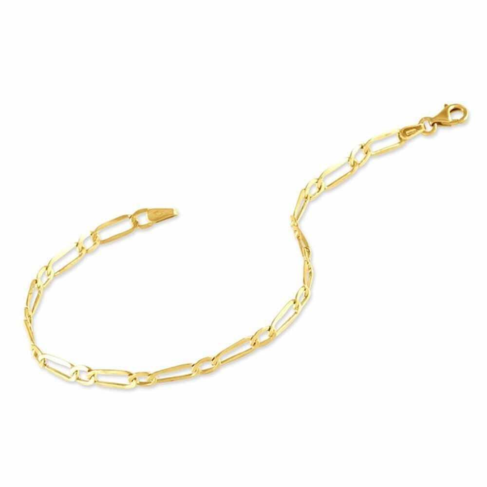 Bracelet Or Jaune Maille Altern&eacute;e 1/3 - Bracelets mailles Femme | Marc Orian