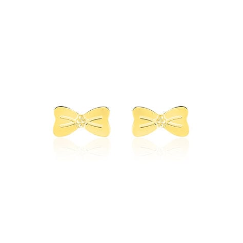 Boucles D'oreilles Puces Evonne Noeud Or Jaune - Puces Enfant | Marc Orian