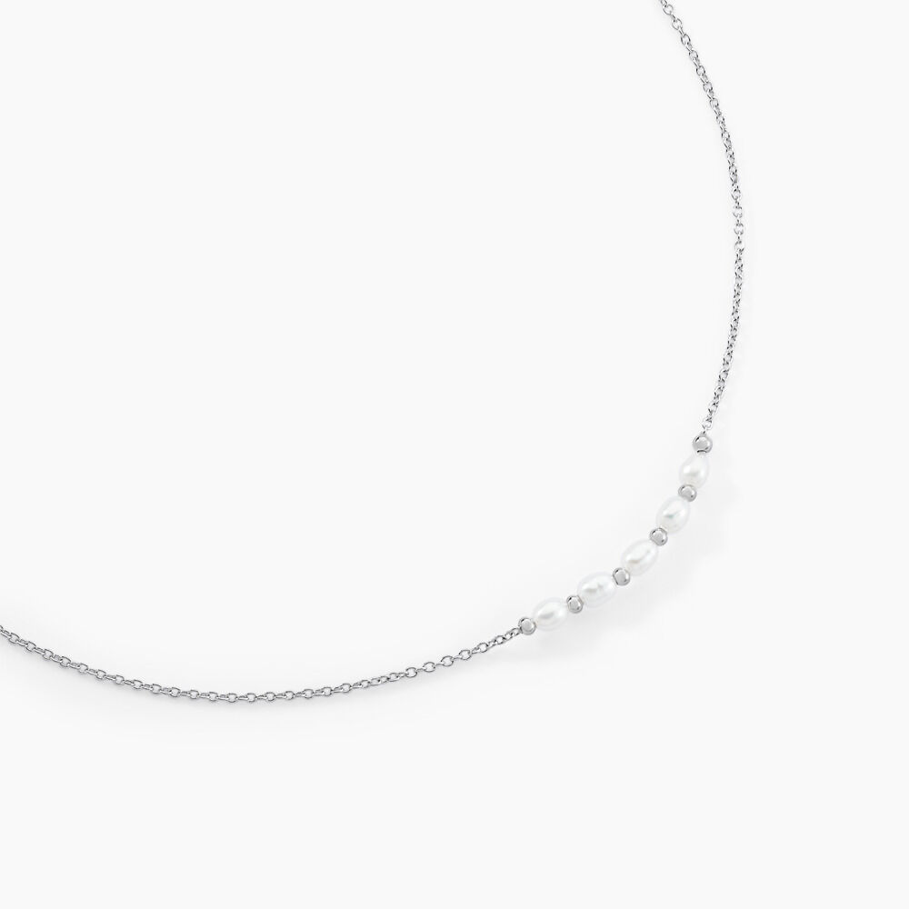 Collier Felisia Argent Blanc Perle De Culture - Colliers avec pierres Femme | Marc Orian