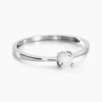 Bague Solitaire Abriel Or Blanc Oxyde De Zirconium - Solitaires Femme | Marc Orian