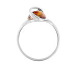 Bague Argent Blanc Leeloo Ambre - Bijoux fantaisie Femme | Marc Orian