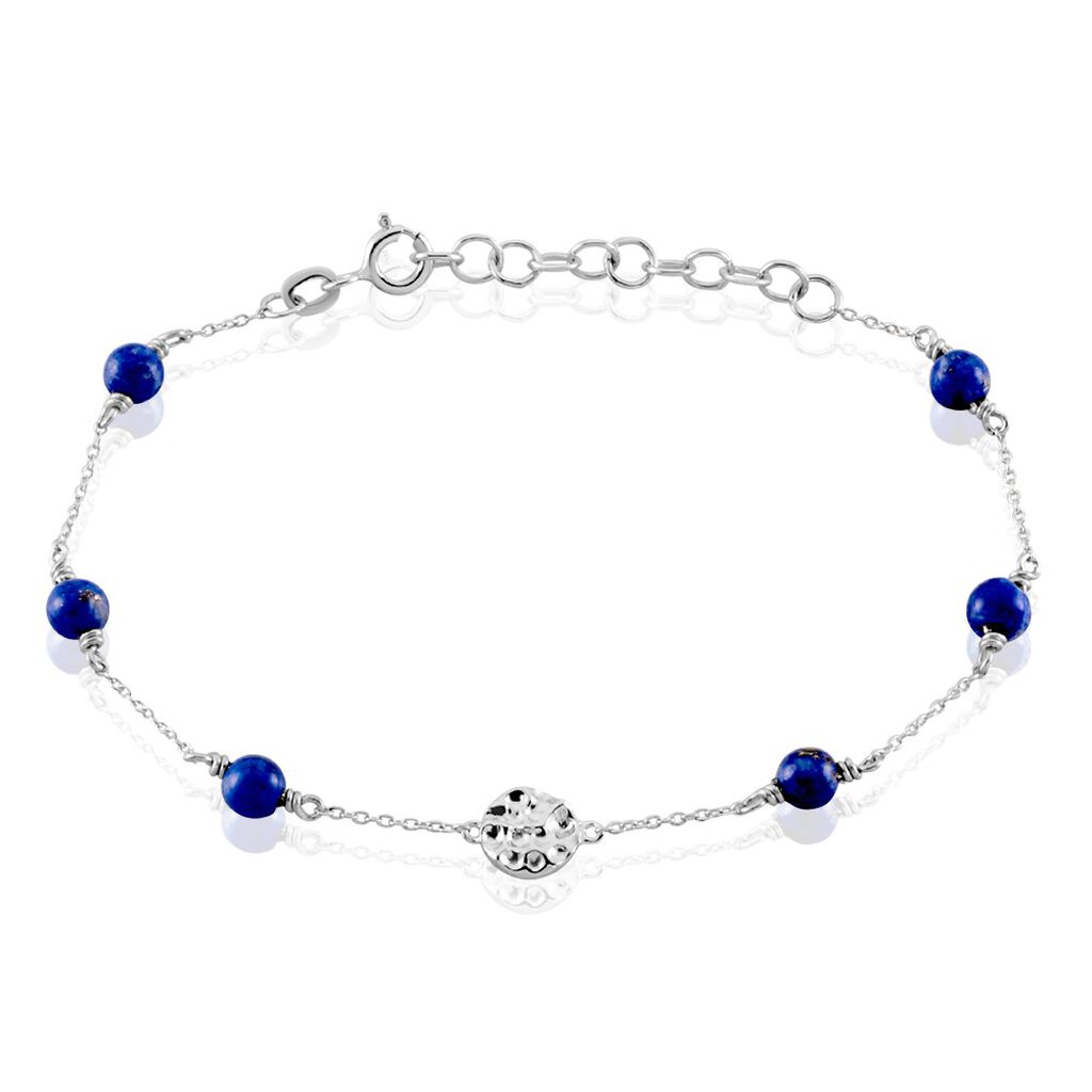 Bracelet Argent Kutrun Lapis Lazuli - Bracelets Medailles Femme | Marc Orian