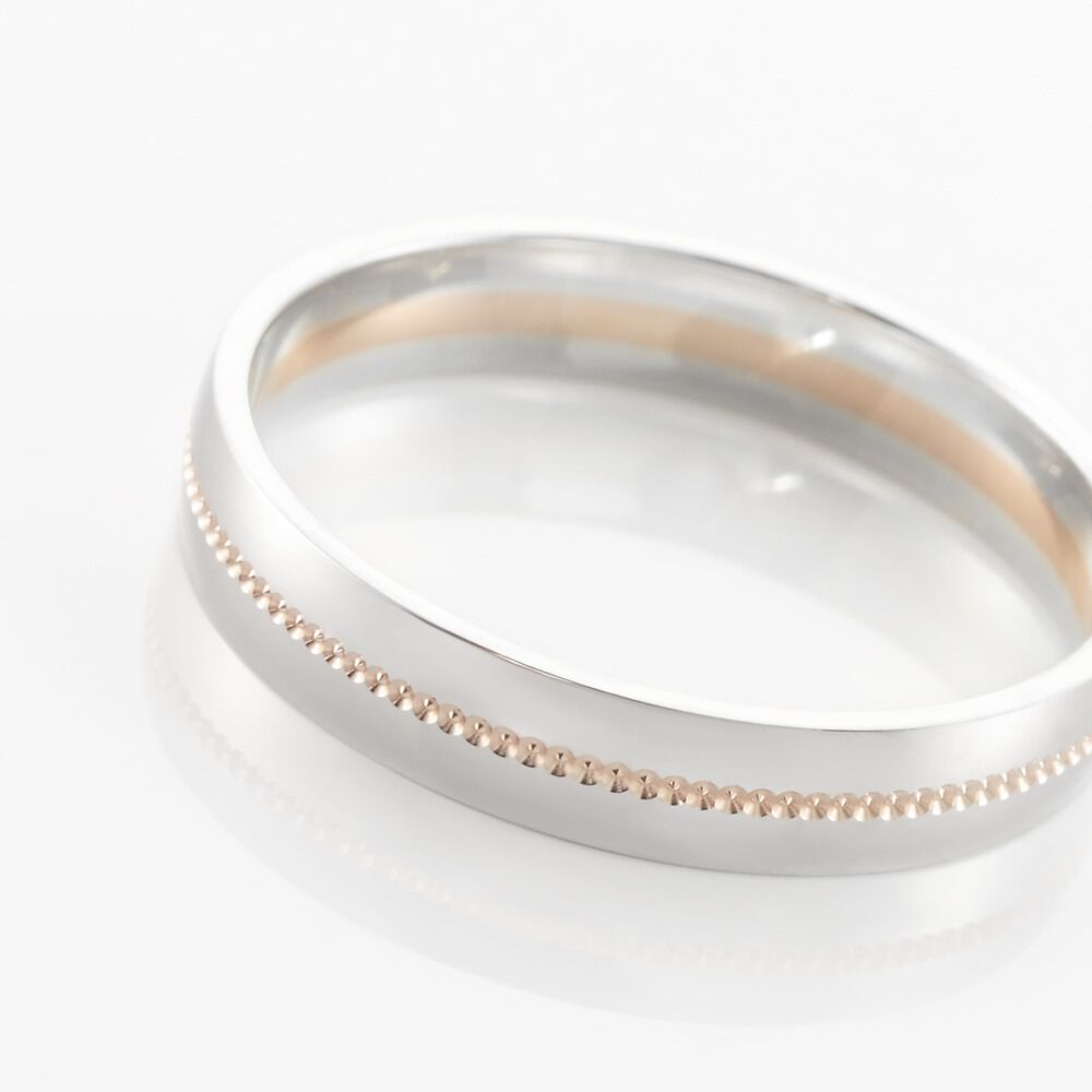 Alliance Or Bicolore Perle - Alliances duo Unisex | Marc Orian