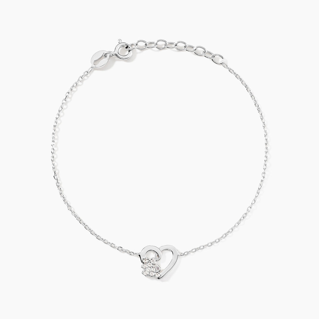 Bracelet Lucianna Argent Blanc Oxyde De Zirconium - Bracelets fantaisie Femme | Marc Orian