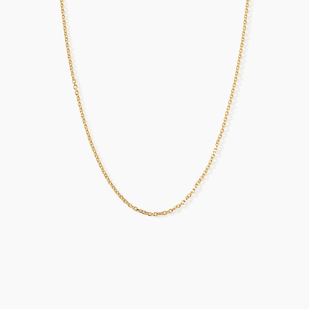 Chaine Igoa Maille Forcat Diamantee Argent Dor&eacute; A L'Or 750/1000 - Chaines Unisex | Marc Orian