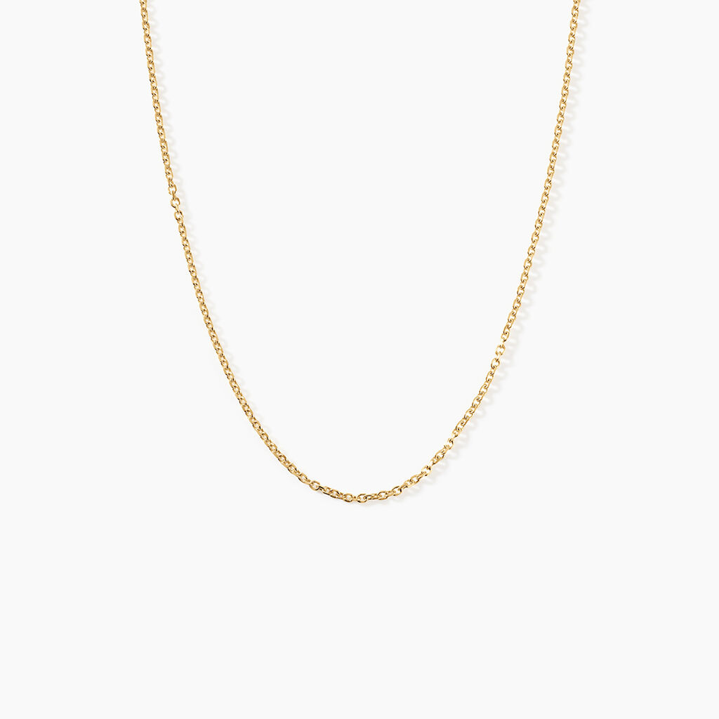 Chaine Igoa Maille Forcat Diamantee Argent Dor&eacute; A L'Or 750/1000 - Chaines Unisex | Marc Orian