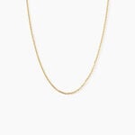 Chaine Igoa Maille Forcat Diamantee Argent Dor&eacute; A L'Or 750/1000 - Chaines Unisex | Marc Orian