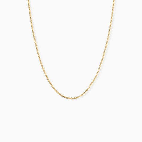 Chaine Igoa Maille Forcat Diamantee Argent Dor&eacute; A L'Or 750/1000 - Chaines Unisex | Marc Orian