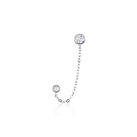 Bijou D'oreille Argent Blanc Cheyanne Oxydes De Zirconium - Piercings d'oreilles Femme | Marc Orian