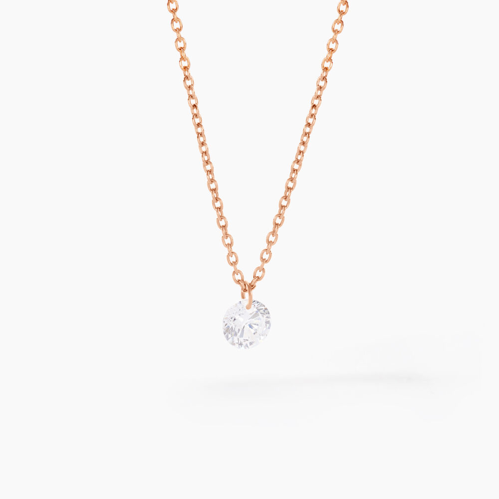 Collier Constantin Argent Rose Oxyde De Zirconium - Colliers avec pierres Femme | Marc Orian