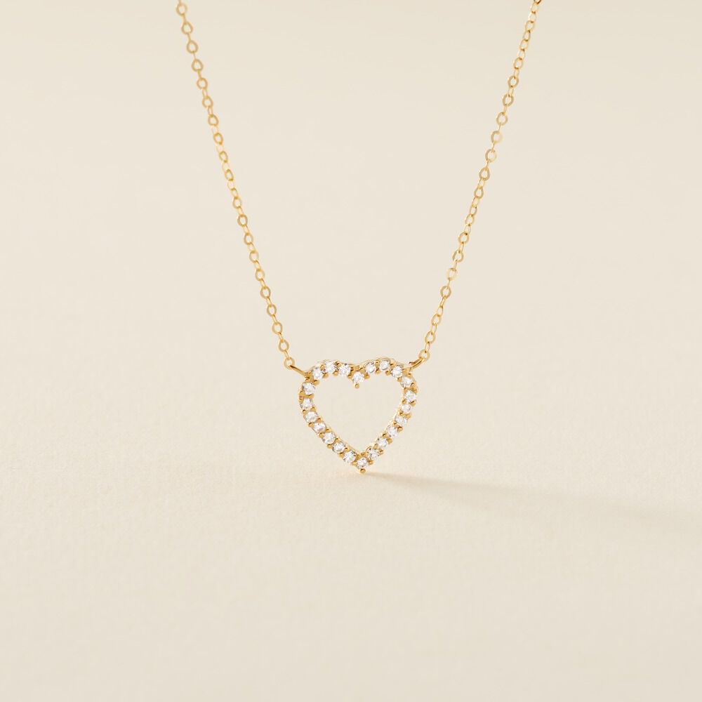 Collier Or Jaune Ansel Oxyde De Zirconium - Colliers avec pierres Femme | Marc Orian