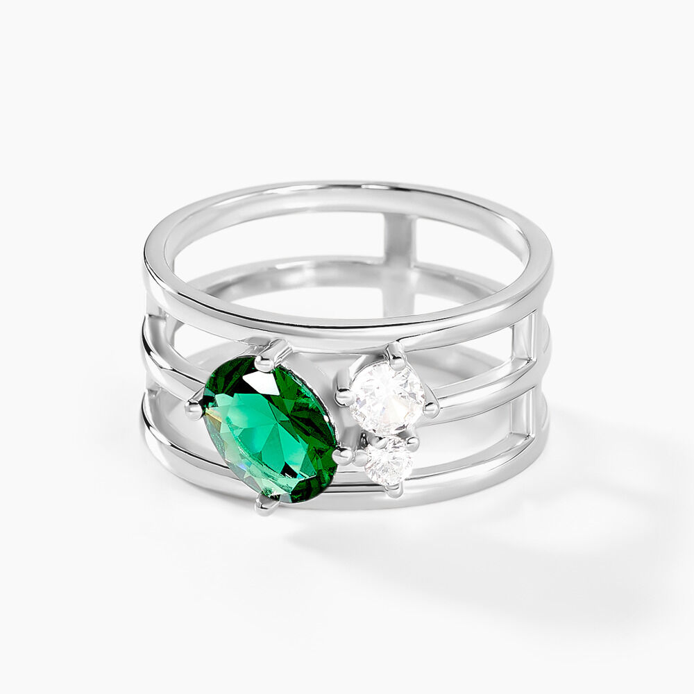 Bague Romea Argent Blanc Oxyde De Zirconium - Solitaires Femme | Marc Orian