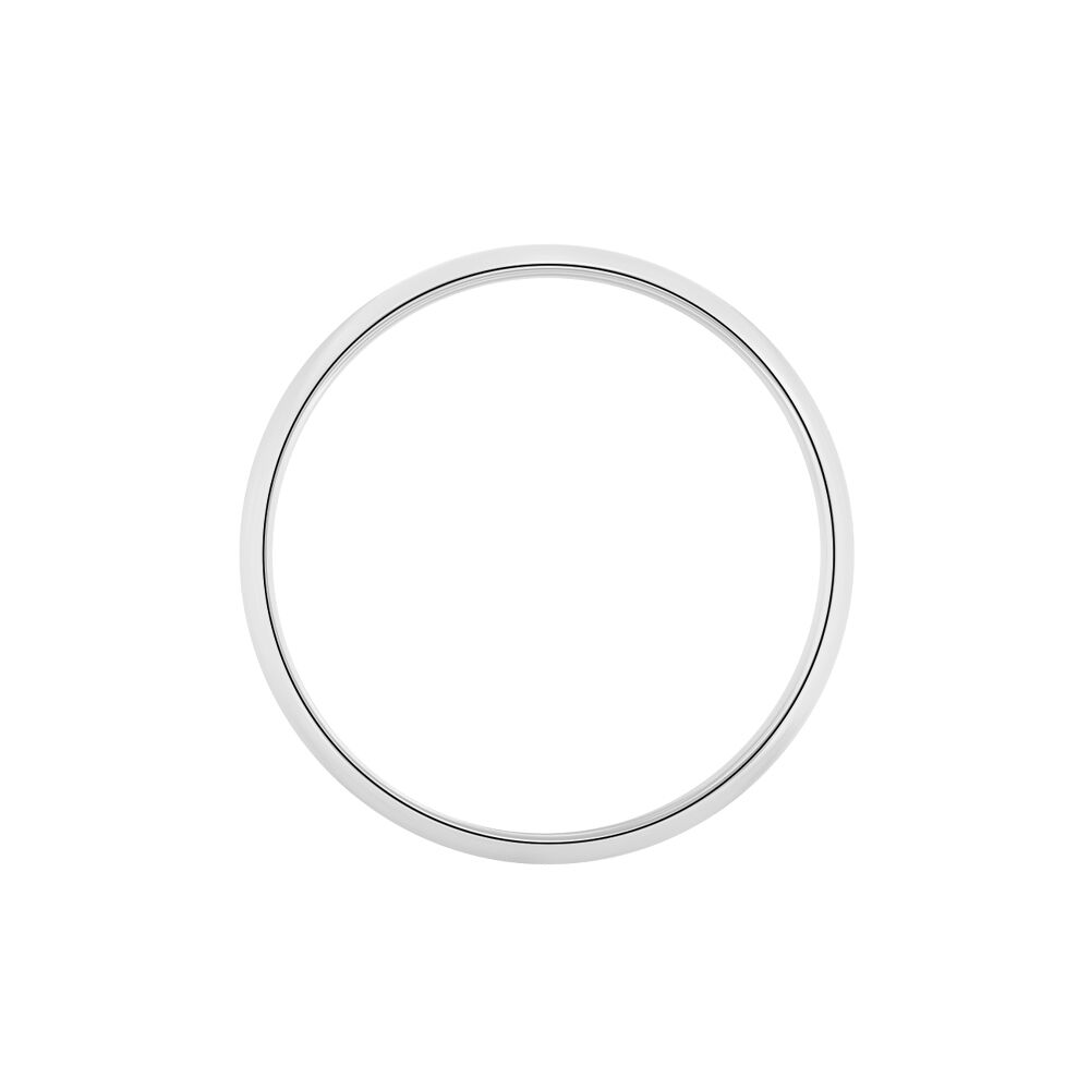 Alliance Aphroditia Demi Jonc Bombe Platine Blanc - Alliances personnalisées Famille | Marc Orian