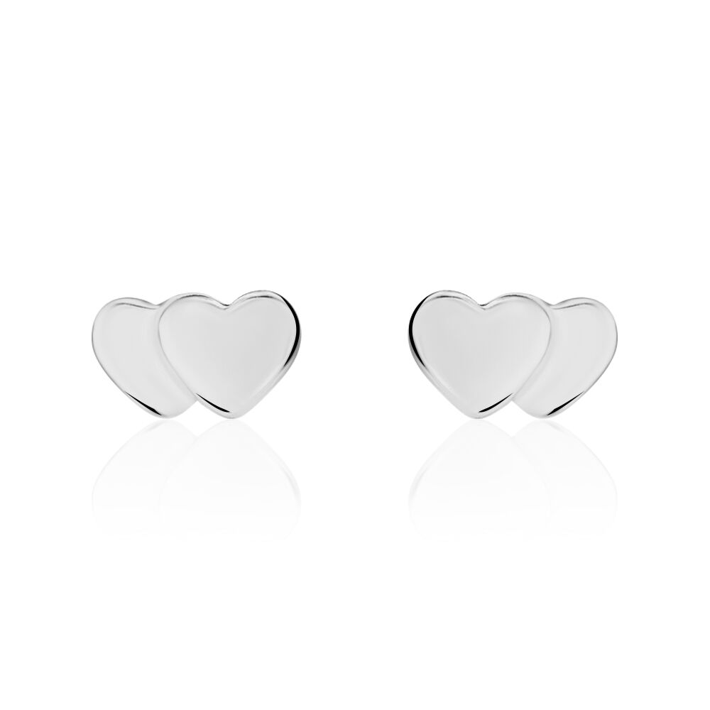 Boucles D'oreilles Puces Collinette Argent Blanc - Puces Femme | Marc Orian