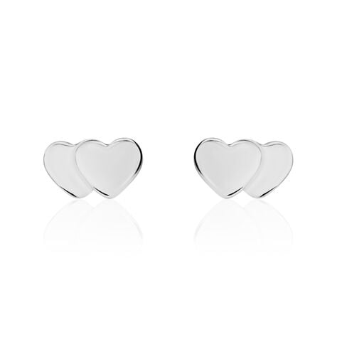 Boucles D'oreilles Puces Collinette Argent Blanc - Puces Femme | Marc Orian