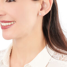 Boucles D'oreilles Puces Emerica Ours 0 Or Jaune Strass - Clous d'oreilles Enfant | Marc Orian