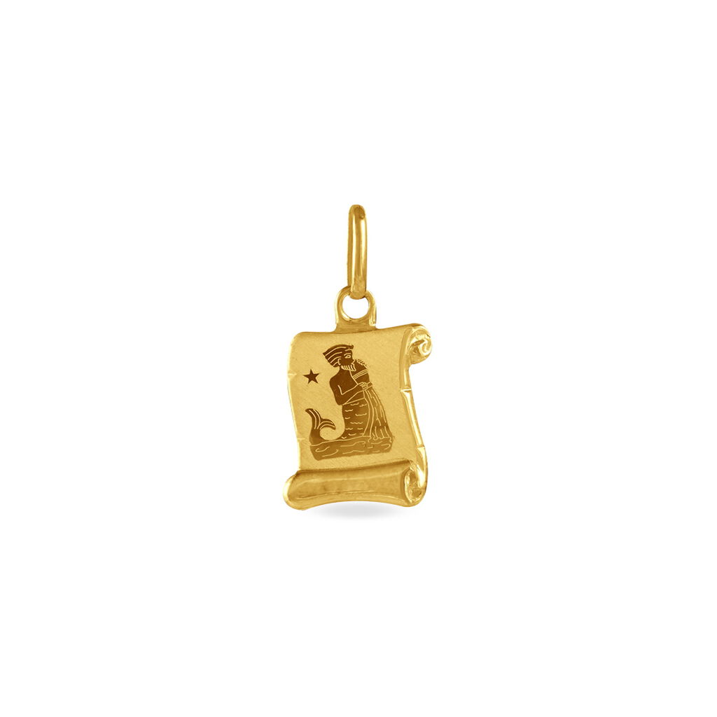 Pendentif Lamie Zodiaque Parchemin Or Jaune - Bijoux personnalisés Famille | Marc Orian