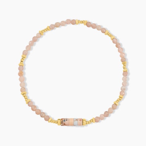 Bracelet Athena Acier Jaune Pierre De Synthese Turquoise - Bracelets cha&icirc;nes Femme | Marc Orian