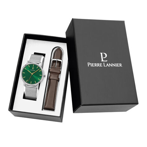 Coffret De Montre Pierre Lannier Essential Vert - Montres classiques Homme | Marc Orian