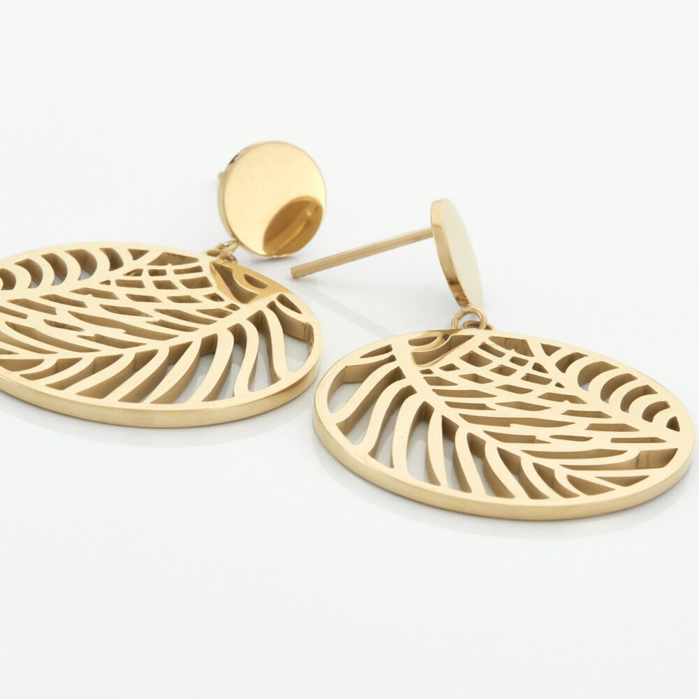 Boucles D'oreilles Pendantes Acier Doré Jami - Pendantes Femme | Marc Orian
