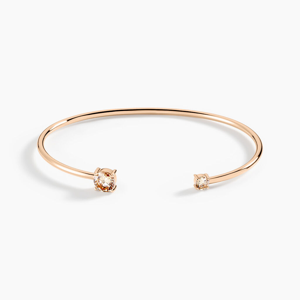 Bracelet Jonc Rio Argent Rose Oxyde De Zirconium - Bracelets joncs Femme | Marc Orian